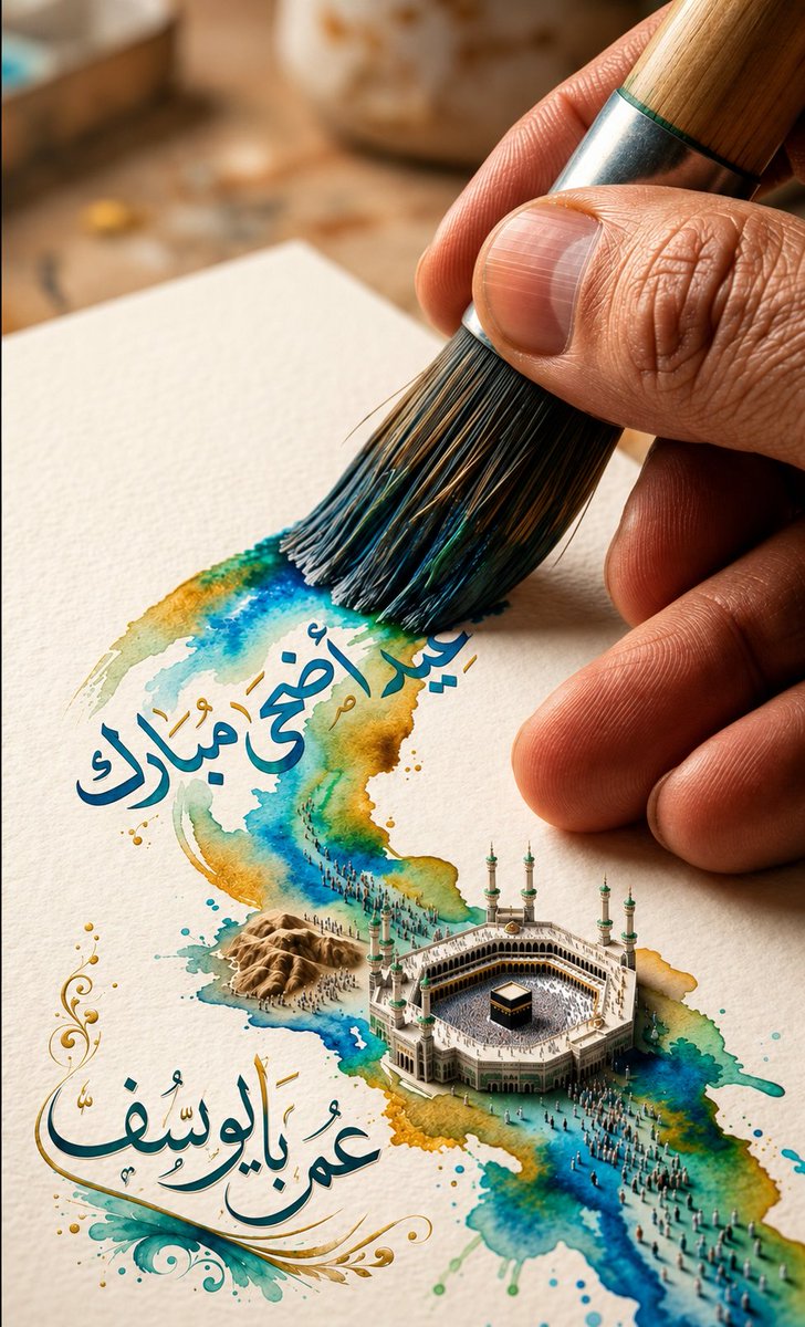 ammore1391's tweet photo. عيد أضحى مبارك. 
تقبل الله منا ومنكم صالح الأعمال. 
#حج_١٤٤٧هـ
#عيد_الأضحى_١٤٤٧هـ https://t.co/MhfV85xhsm