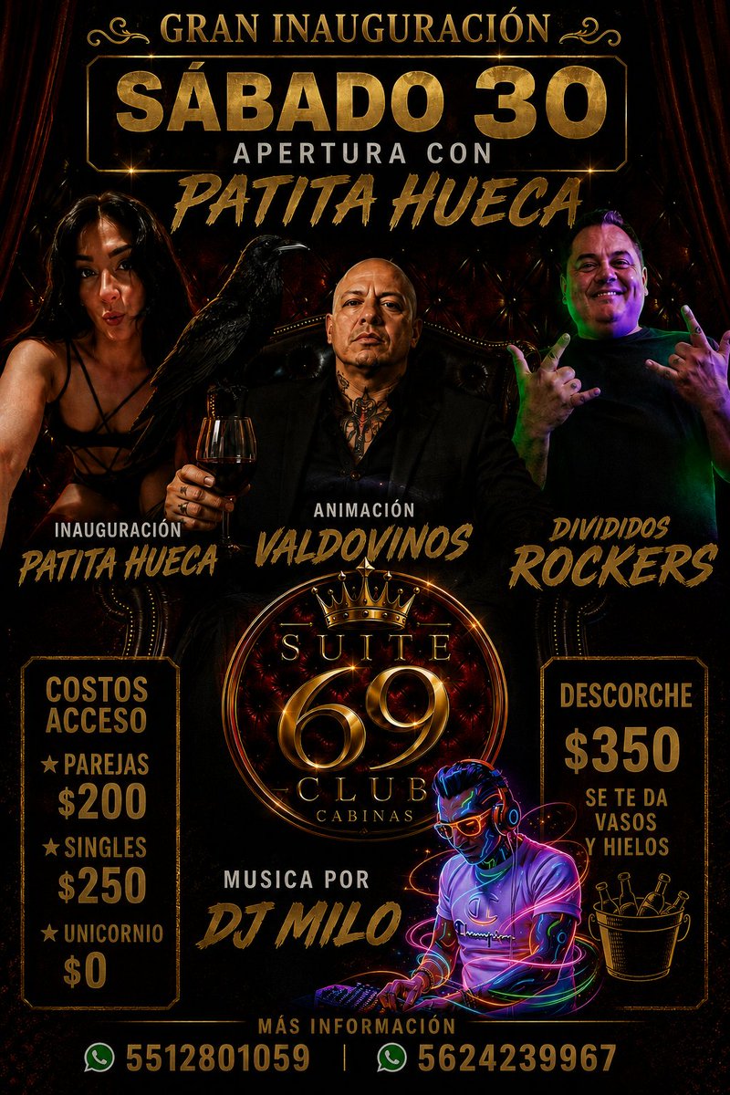 suite69swneza's tweet photo. Nos vemos este sábado en la apertura del nuevo concepto y nuevo lugar que seguramente van a amar.
Bienvenidos todas las parejas, singles y chicas unicornio. 
Información y acceso a los numeros del flyer https://t.co/Ij8Xu1BVxm