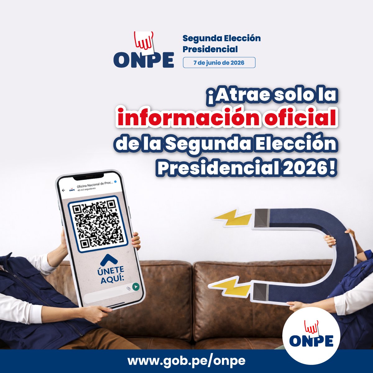 ONPE_oficial's tweet photo. 📲 Sigue el canal de #ONPEWhatsApp para recibir información actualizada y contenidos útiles sobre la Segunda Elección Presidencial 2026.

✅ Únete aquí: https://t.co/9rsdB5dFAE

#SEP2026 https://t.co/G2g3ZzlkYs