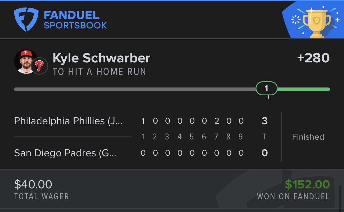 BatBetsEV's tweet photo. Hockey and homers have been good to us! Let’s keep rolling!

#parlay #fanduel https://t.co/tpWAZpSodU
