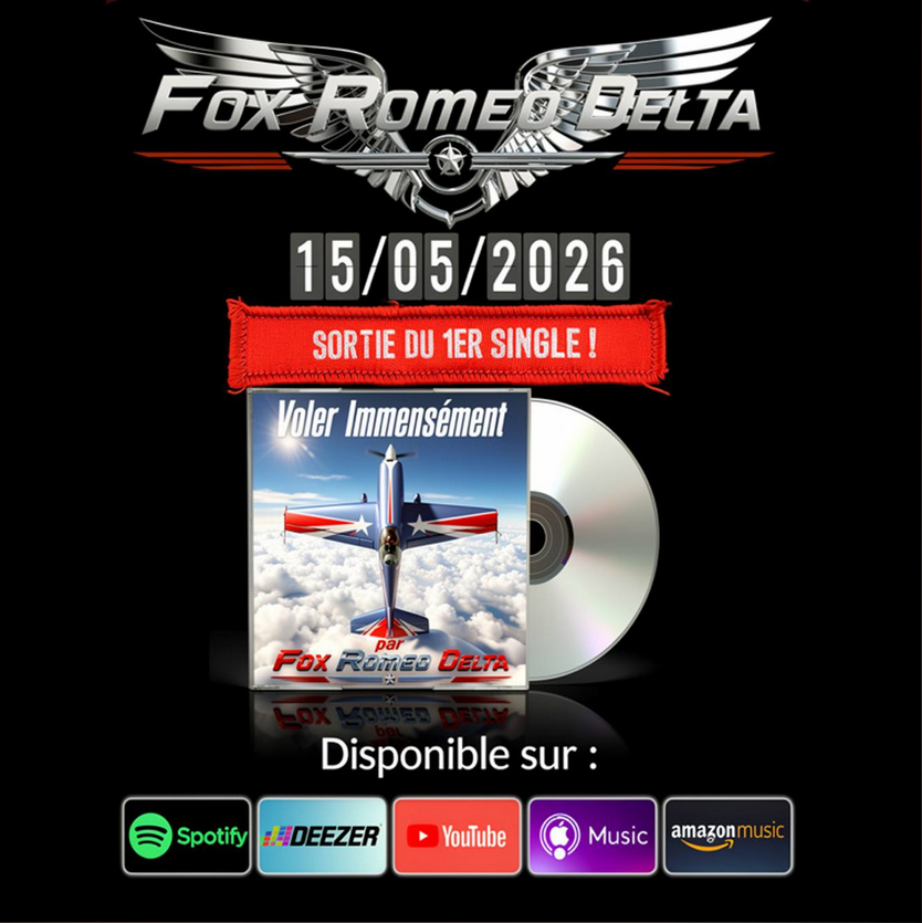 FoxRomeoDelta's tweet photo. Sortie du 1er single de @FoxRomeoDelta : "Voler immensément" ! #Sortie #Single #Musique  #Chanson #Nouveauté #Avion #Aero #Voler En écoute ici : https://t.co/RK9sWuQXqP https://t.co/AGW5wfzNjc