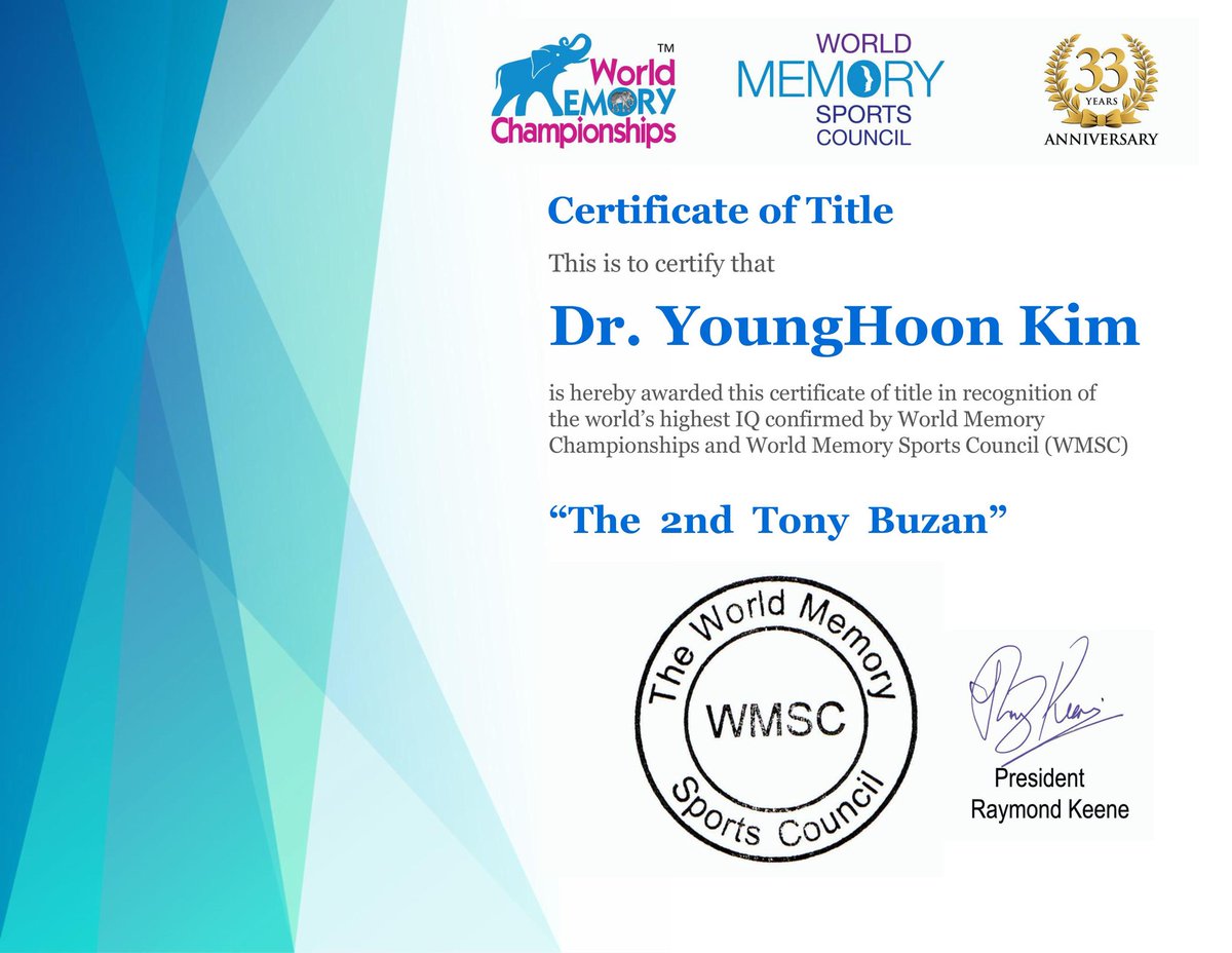 YoungHoon Kim, IQ 276 tweet media
