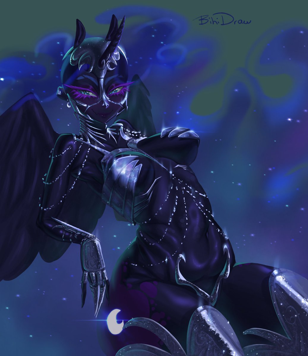 bihidraw's tweet photo. Nightmare moon from MLP <3 https://t.co/obKxNMIZCg