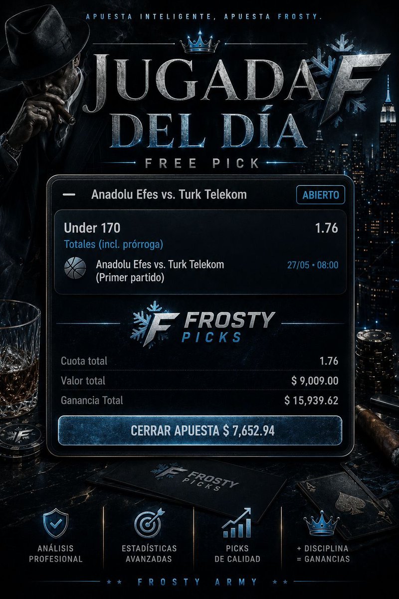 Frosty701's tweet photo. 🏀 Efes vs TeleK / NO hacen 170 puntos 

🗣️ VÁMONOS BIEN PINCHES JALADITOS REYES 🤴 

❤️‍🔥 + 🔄 para que llegue a las manos correctas 🤲 https://t.co/P5HRSW9VTM