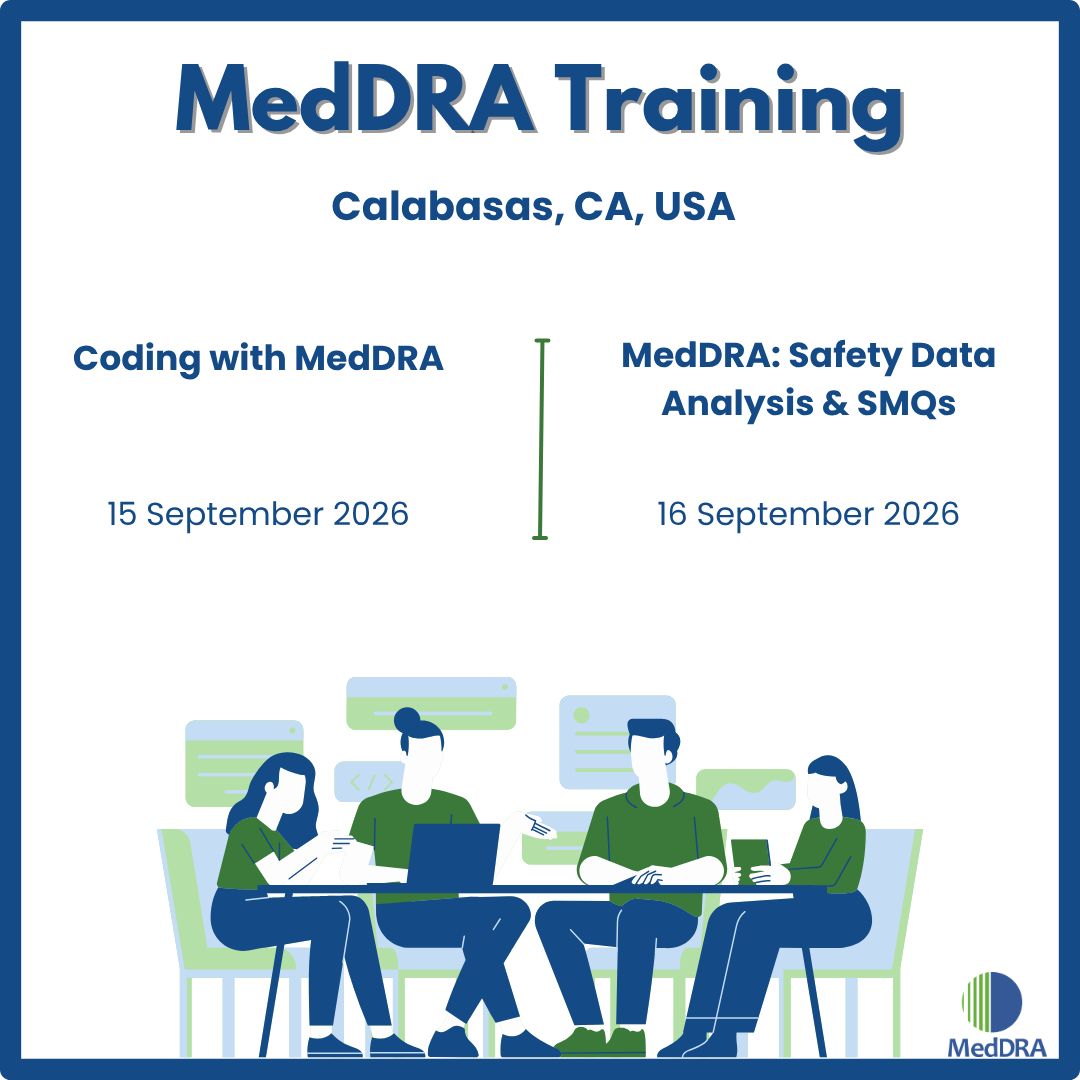 MedDRAMSSO's tweet photo. We are pleased to offer a new face-to-face #MedDRA training opportunity in the United States this September! 
https://t.co/dzzM7O2USS 
https://t.co/1gq4kreZuS https://t.co/jrWFI87WpR