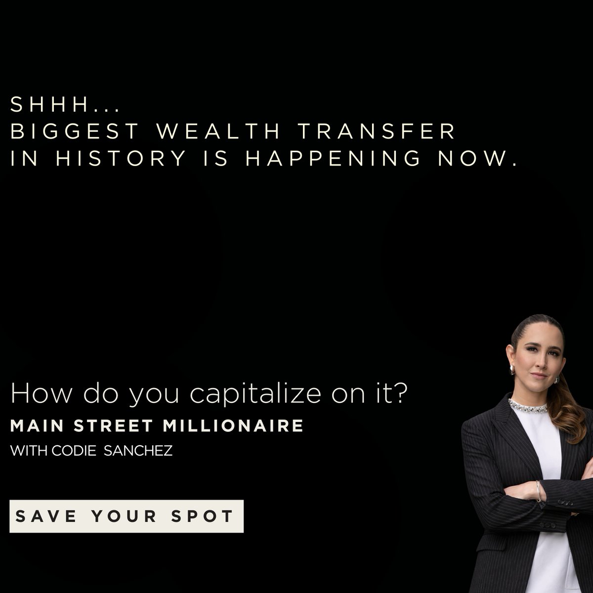 Codie_Sanchez's tweet photo. Stop building someone else’s dream. Buy the business instead. Main Street Millionaire Live breaks down exactly how to acquire cash-flowing businesses — even if you’ve never bought one before. 

Ownership > employment.