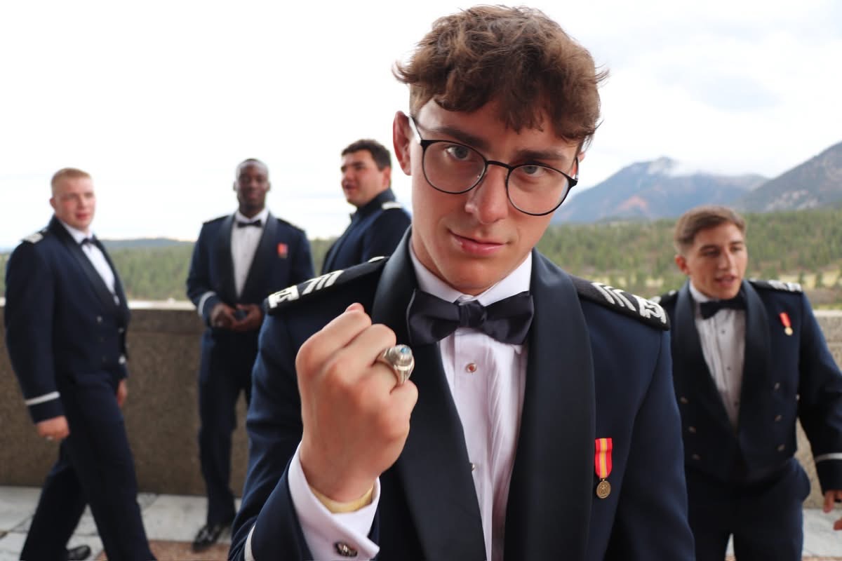AF_Wrestle's tweet photo. The Class of 2027 received their class rings at the Ring Dance on Saturday, May 23. A one-of-a-kind tradition, class rings were first handed out with the Class of 1959. Also, USAFA is the only military service academy that uses white gold.

Congrats to our 11 soon-to-be-seniors! https://t.co/KsAYduoXgp