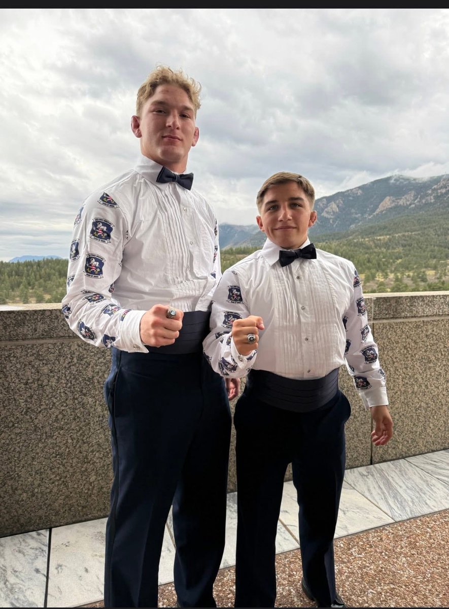 AF_Wrestle's tweet photo. The Class of 2027 received their class rings at the Ring Dance on Saturday, May 23. A one-of-a-kind tradition, class rings were first handed out with the Class of 1959. Also, USAFA is the only military service academy that uses white gold.

Congrats to our 11 soon-to-be-seniors! https://t.co/KsAYduoXgp