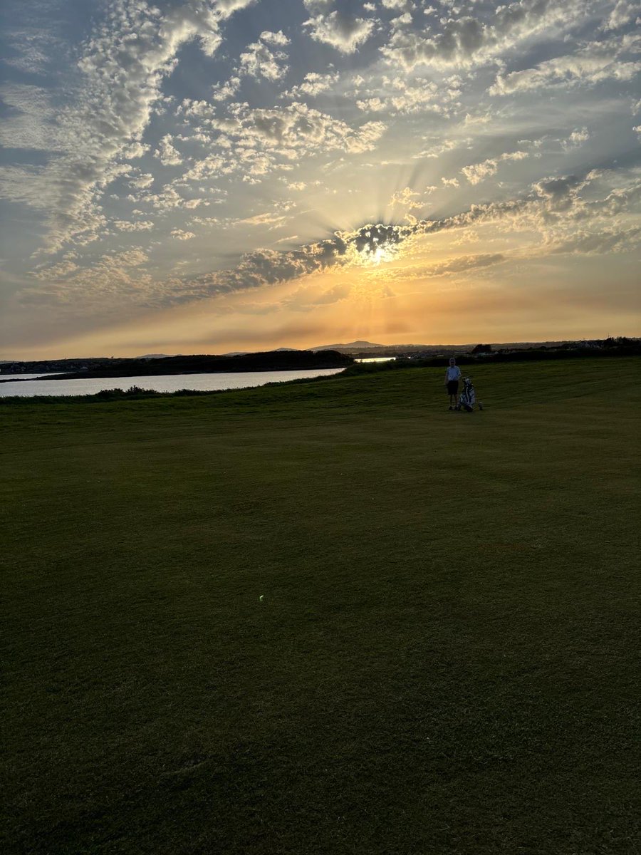 dpk714's tweet photo. My nephew Charlie playing @ArdglassGolf tonight in balmy conditions. I’m not jealous at all 😡 https://t.co/UsMvMVK75a