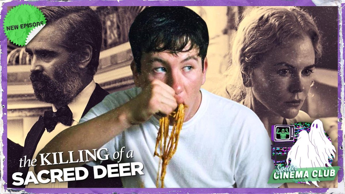 spectercinema's tweet photo. New Episode 🍝 // THE KILLING OF A SACRED DEER (2017): @GarrettMcDowell &amp; @_daddydisco got bum legs and bleeding eyes! Sub-genres include: Greek myth, family tragedy, revenge, curse, Lanthimosian

🍎: https://t.co/EWS0qTGtIi
🟢: https://t.co/YscDjrcQSS https://t.co/Sbbtgwd9mB