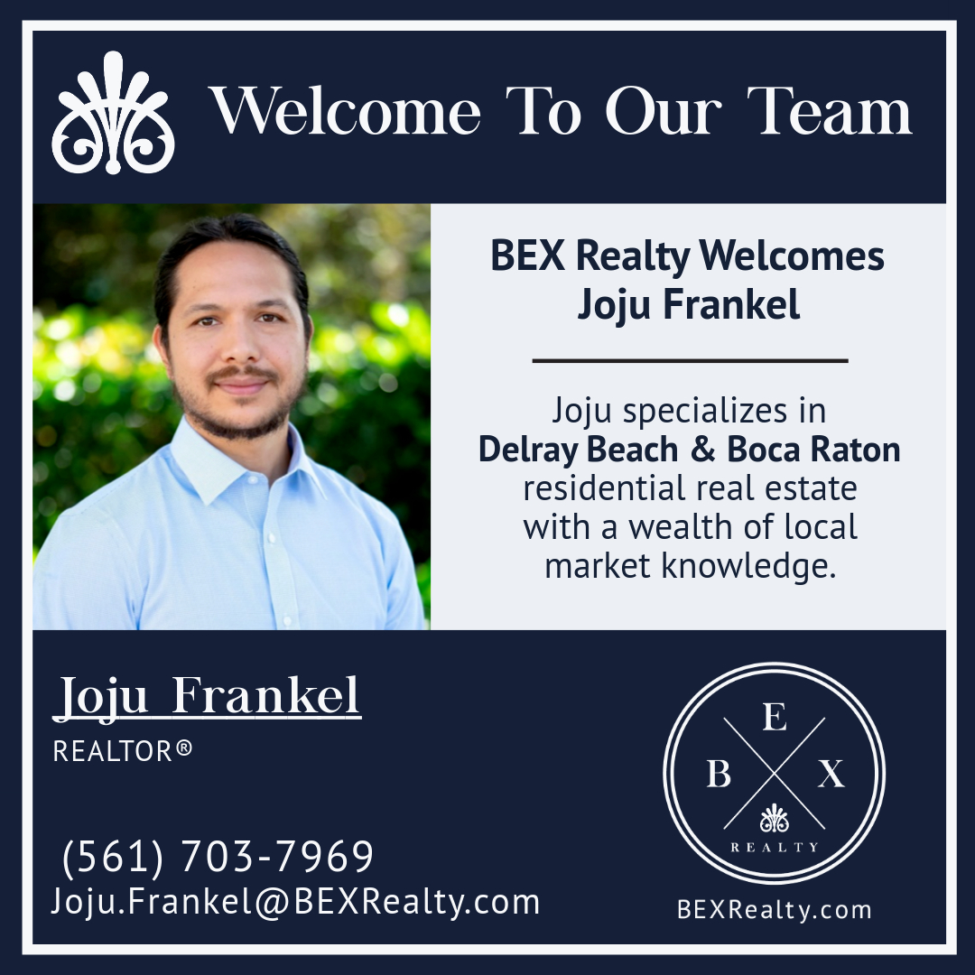 BEXRealty's tweet photo. BEX is excited to welcome Joju Frankel, who brings over a decade of real estate expertise and a strong entrepreneurial background. His strategic negotiation and exceptional service ensures a seamless experience and we're proud to have him aboard! #BEX https://t.co/kriQnlZlhu https://t.co/im5axJxvsH