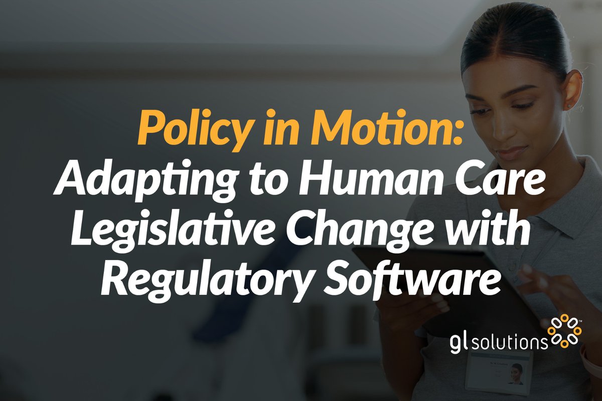 GLSuite's tweet photo. When human care laws change quickly, regulatory leaders need systems that keep pace. See how configurable platforms help agencies adapt to legislative change with greater agility, accountability and continuity of public service.
🔗https://t.co/YC4kPqsI3r https://t.co/9TxwkSuhLS