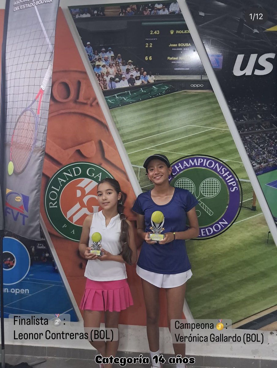 ateb2604's tweet photo. Resultados II Estadal 14 y 18 años BOL 2026:

14 años Fem
Single
Campeona 🥇: Veronica Gallardo (BOL)
Finalista 🥈: Leonor Contreras (BOL)

18 años Fem
Single
Campeona 🥇: Jade Mercado (BOL)
Finalista 🥈: Maria Lopez (ANZ) https://t.co/4K4VYV6pQO
