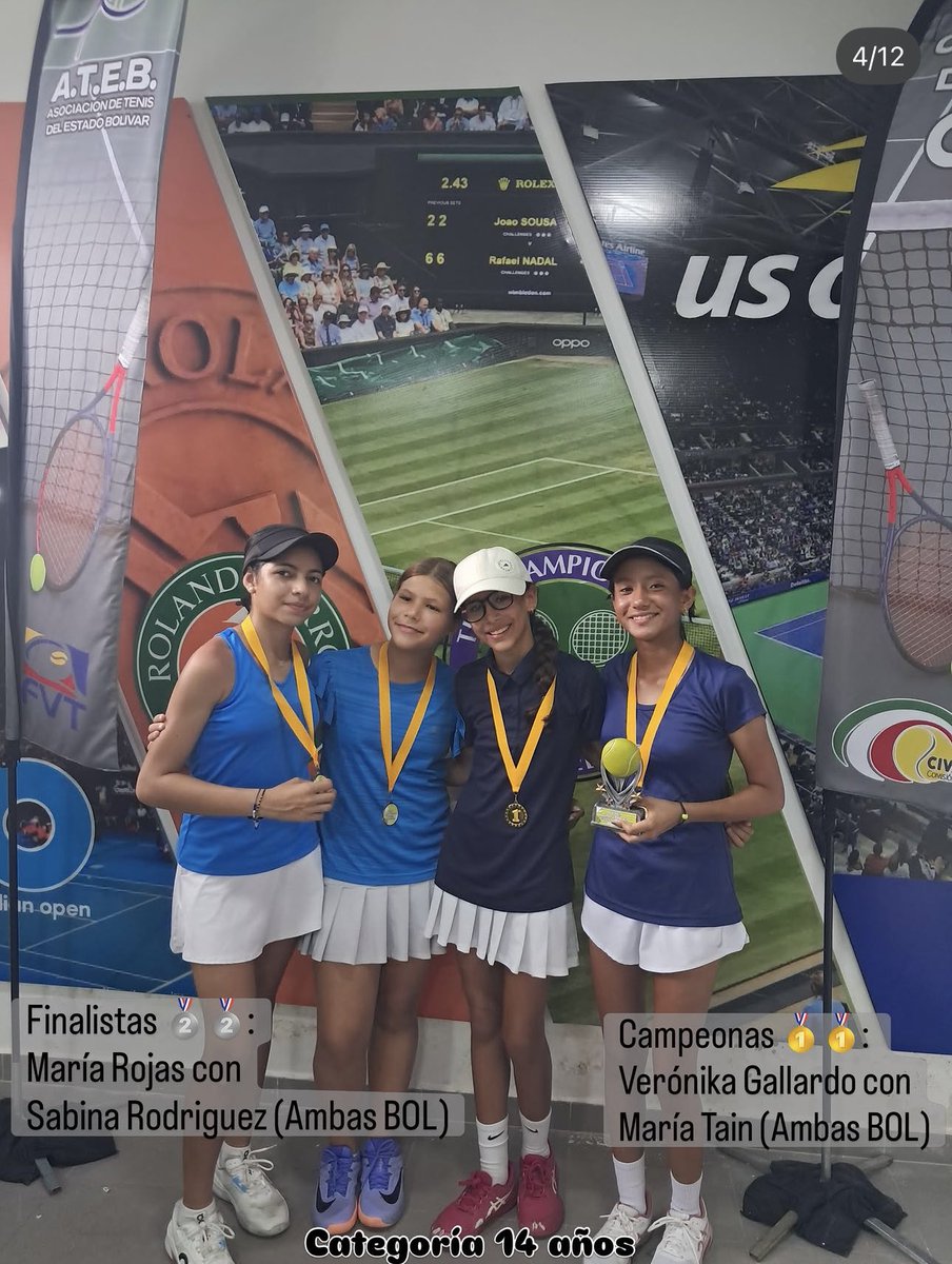 ateb2604's tweet photo. Resultados II Estadal 14 y 18 años BOL 2026:

14 años Fem
Single
Campeona 🥇: Veronica Gallardo (BOL)
Finalista 🥈: Leonor Contreras (BOL)

18 años Fem
Single
Campeona 🥇: Jade Mercado (BOL)
Finalista 🥈: Maria Lopez (ANZ) https://t.co/4K4VYV6pQO