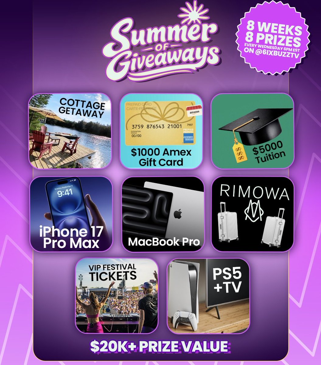 604wave's tweet photo. 8 weeks. 8 prizes. Which one are you hoping to win? Use code (GIVE100) on Jackpot City to enter. Link in bio!
Summer https://t.co/hRVbuxf3bv