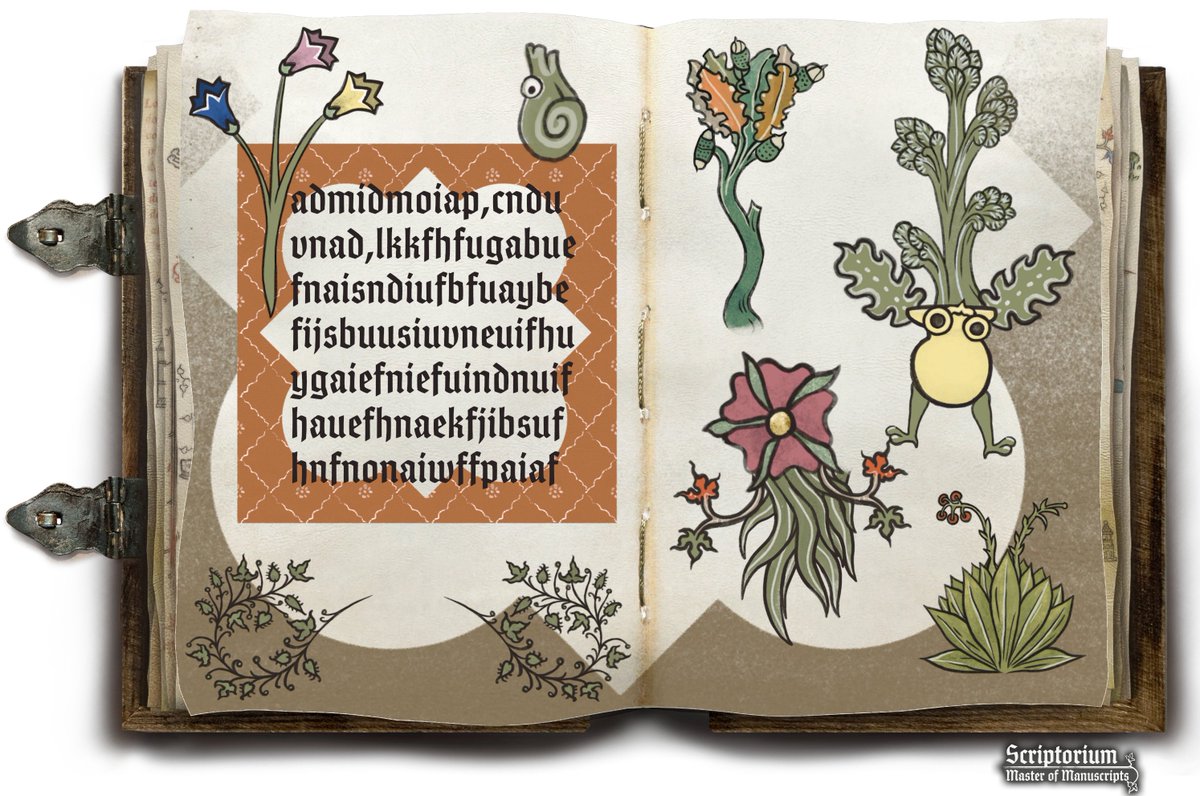 Kork_niconico's tweet photo. ぼくのかんがえた　中世の写本。Scriptoriumで写本を描こう！ #Scriptorium https://t.co/UYcCQRnPm5 https://t.co/u4868CWXIL