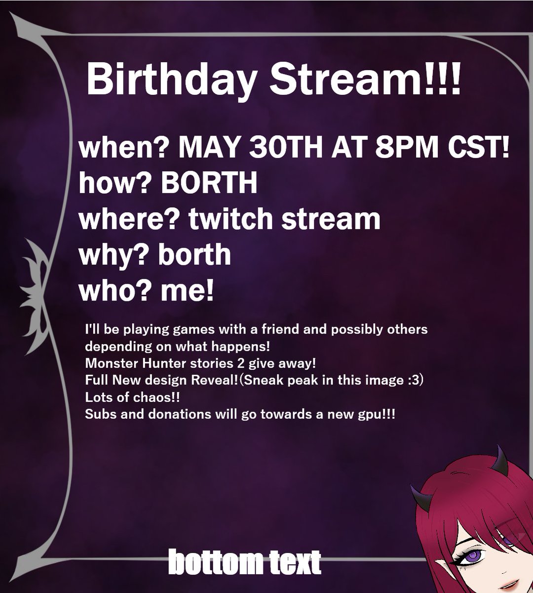 LunaMilkTeaVT's tweet photo. birthday stream saturday!!!! https://t.co/QGrImCI4x9