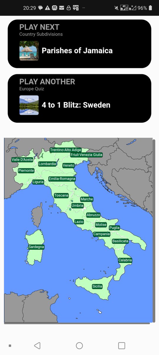 Nivimgss's tweet photo. Eu escrevi em Italiano o nome de 20 regiões da Itália. I've got 20 of 20. #QuizCloseOfAntarktis https://t.co/gbY7EWLCLI