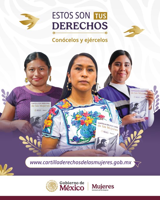 Birmex's tweet photo. ¡Ninguna mujer sin derechos! 🙅🏽‍♀️

Consulta la "Cartilla de Derechos de las Mujeres", una guía para que mujeres y niñas vivan con dignidad, seguridad y libertad.

Consulta y descarga 📄⬇️
https://t.co/IdrSUPP9sR

#ConoceTusDerechos

@mujeresgobmx
@GobiernoMX https://t.co/a4dUr9NIVb