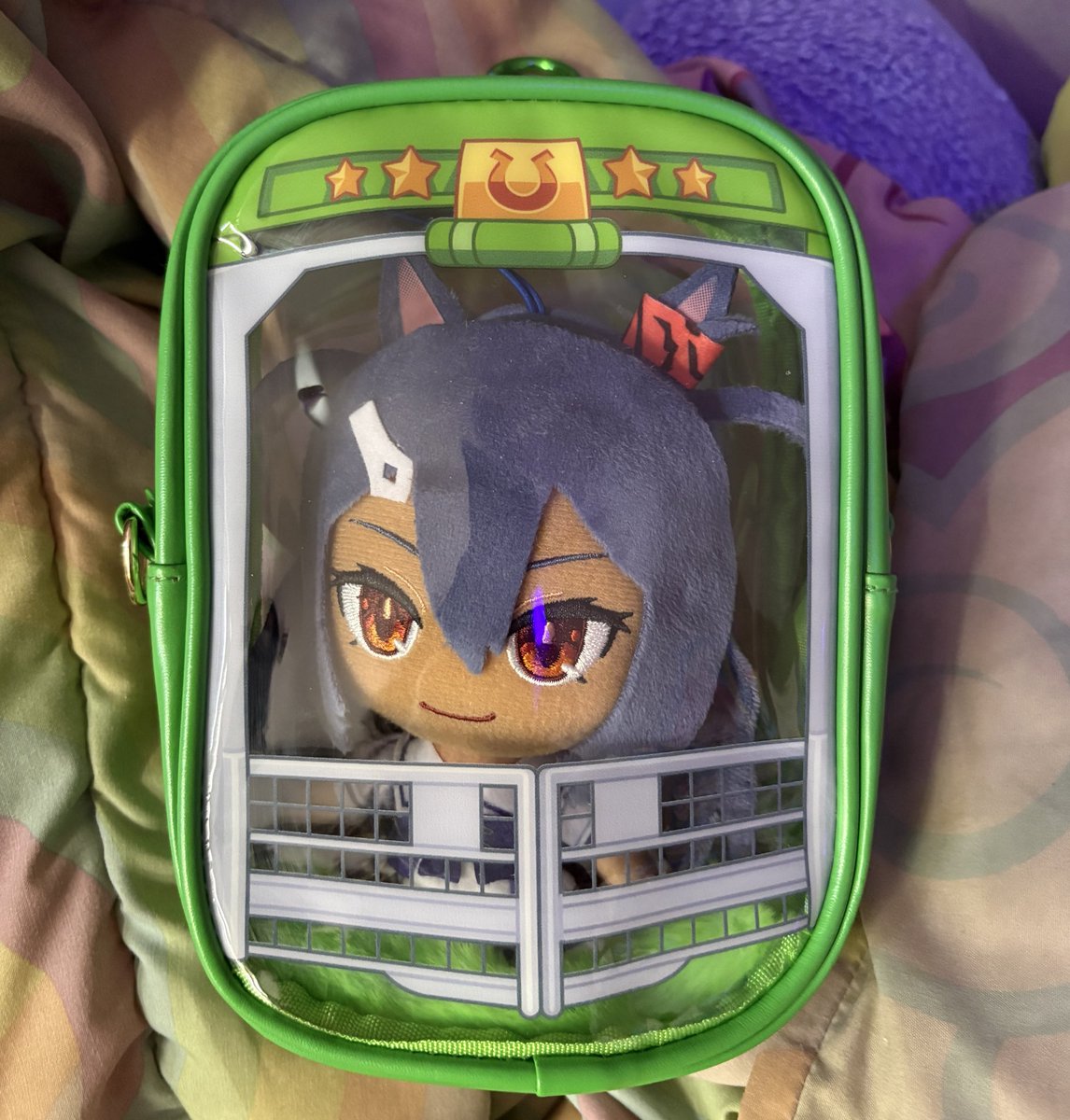 StrawbsPonies's tweet photo. This bag makes them look like they yearn for freedom… I ended up locking up the creek for her crimes #umamusume https://t.co/LLnD5dplzs