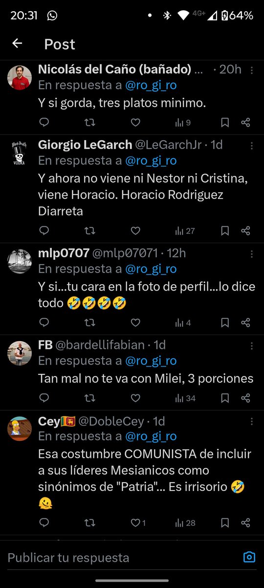 ro_gi_ro's tweet photo. Discutir ideas? Qué es eso?? 
Los trollsito de Libertad Avanza cada vez mas cortitos de ideas... https://t.co/Y67I12LIKH