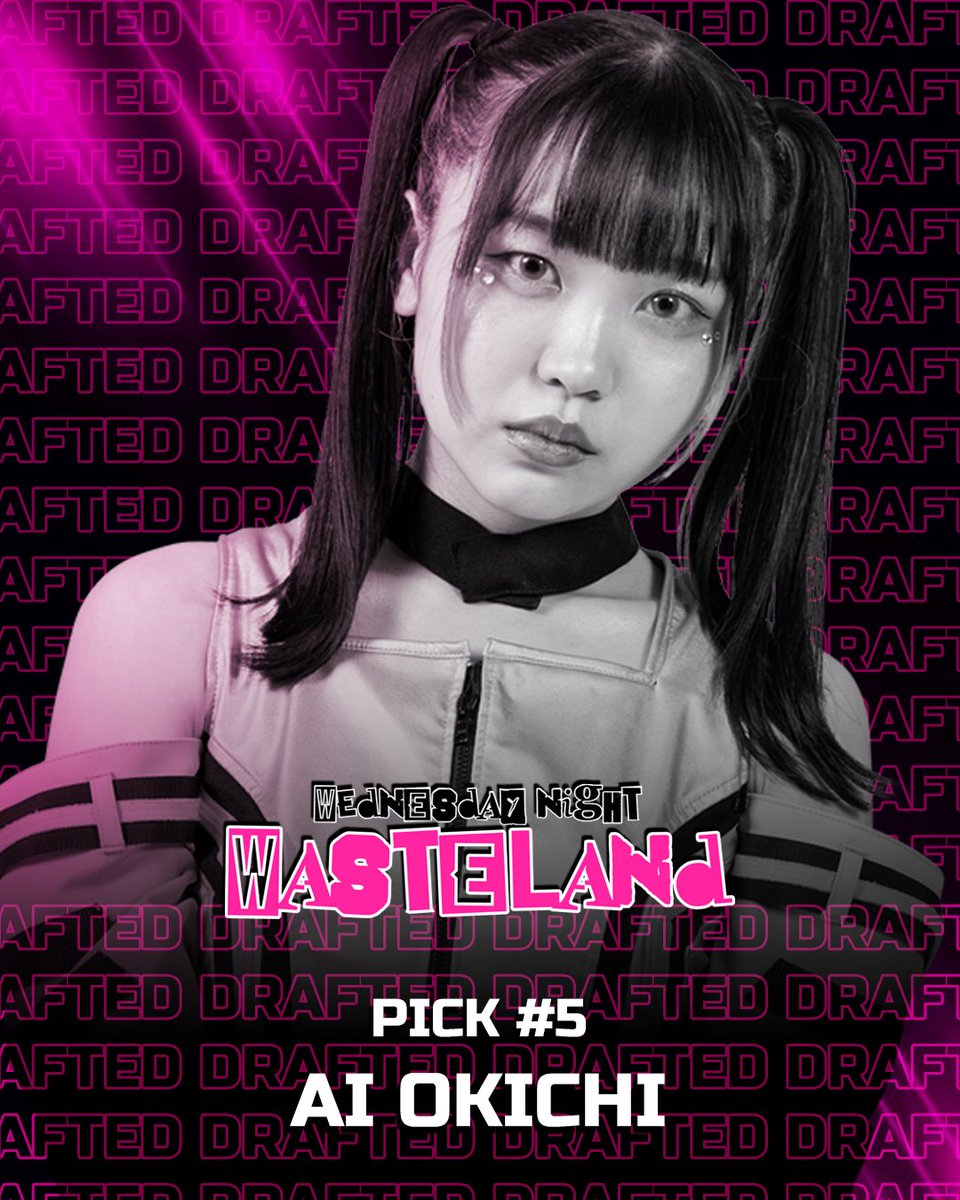 ZionWrestleRP's tweet photo. 𝐖𝐀𝐒𝐓𝐄𝐋𝐀𝐍𝐃 𝐑𝐎𝐔𝐍𝐃 𝐅𝐈𝐕𝐄
=====
For Round Five of the 2026 Draft, Wednesday Night Wasteland selects...

@MURDERHORNETAI https://t.co/B2pKgfmEp6
