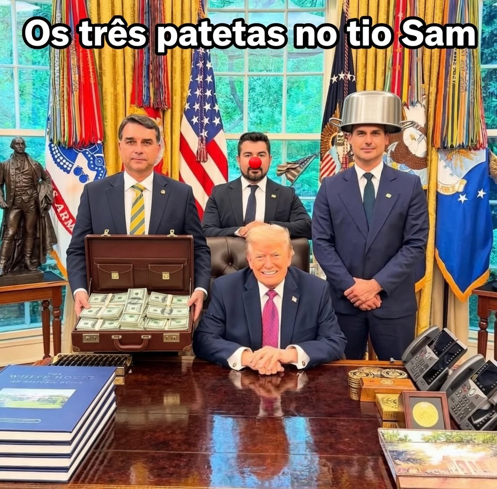 oicram2016's tweet photo. @cassioolivveira Segue a real 
Bolsomaster, pirulilubaby e bananinha  em pé 
sentado Trump https://t.co/scPr6eq1wZ