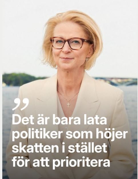 Solvik_liberal's tweet photo. Jeg kunne ikke sagt det bedre enn Elisabeth Svantesson, finansminister i Sverige. (Via Sløseriombudsmannen) https://t.co/PhMglwJtH3