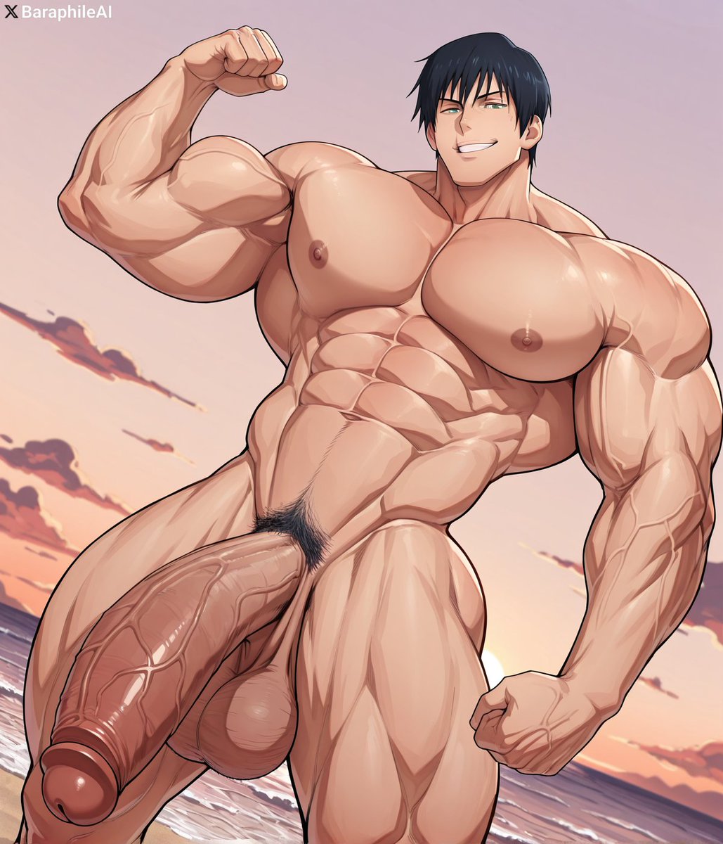 BaraphileAI's tweet photo. Your favourite dilf Toji Fushiguro is here to to show off

#bara #yaoi #ai #ai_art #chudai #ai_generated #nsfw #gay #bl #anime #muscle_men #muscular_men #muscle #AIart #hunk #hyper #hypermuscle #toji #fushiguro #jjk https://t.co/cesT0kNIiY