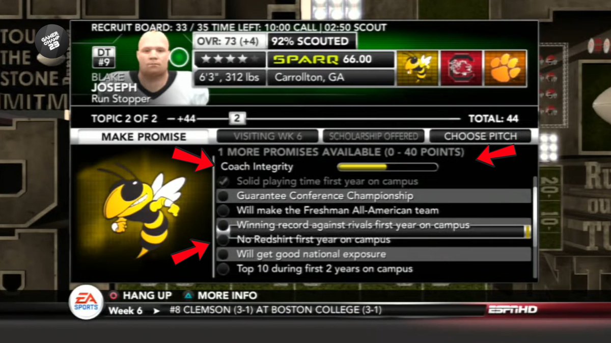 Gamerchampion23's tweet photo. @bordeauxyoutube Promise System love to see this put back in From NCAA 13. For those of us who run a online dynasty league nothing worse then seeing people stack rosters and dont even use those players. This needs to be implemented back in coaching Integrity needs to matter more moving forward https://t.co/t8DNW5l29Q