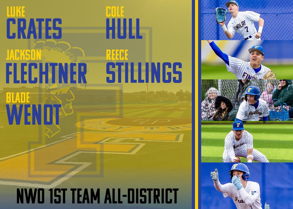 BaseballFindlay's tweet photo. Congratulations to our NWO D1 1st Team All-District Players!

#TrojanTrue https://t.co/2cdpKr95RO