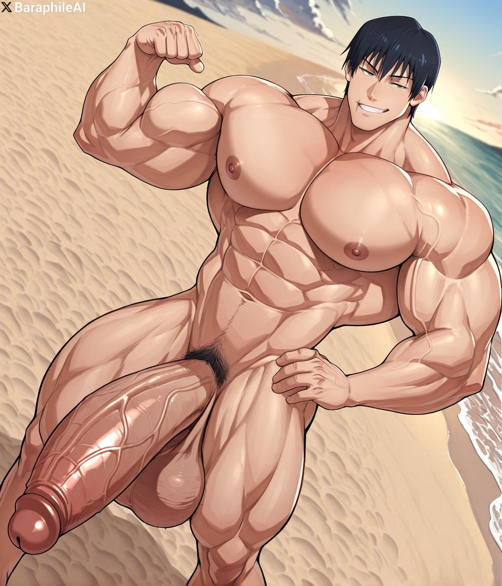 BaraphileAI's tweet photo. Toji Fushiguro 

#bara #yaoi #ai #ai_art #chudai #ai_generated #nsfw #gay #bl #anime #muscle_men #muscular_men #muscle #AIart #hunk #hyper #hypermuscle #toji #fushiguro #jjk https://t.co/2C9omyiVco