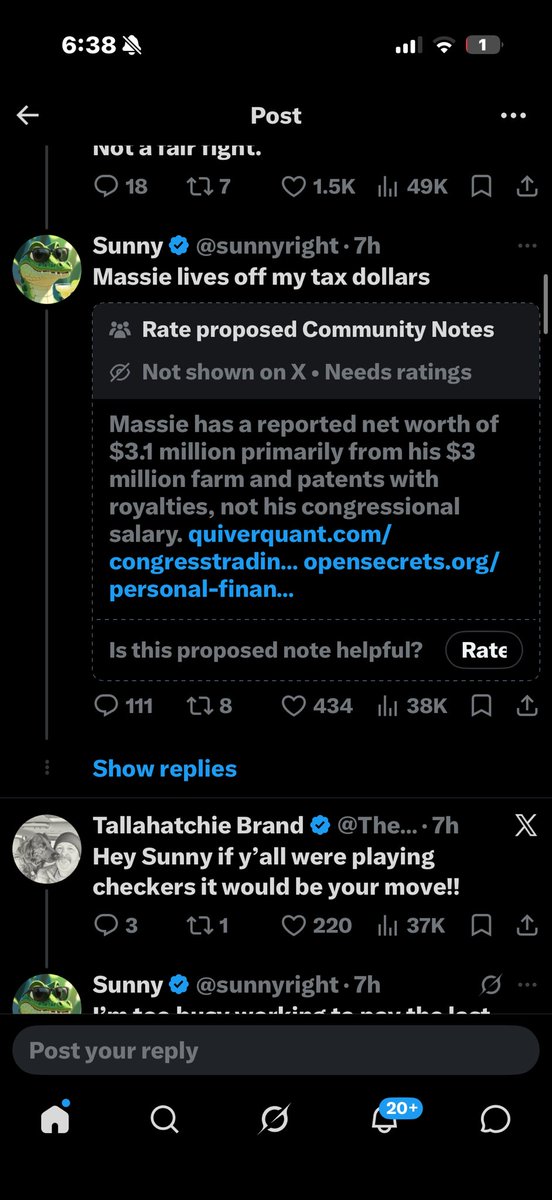 kbecker2020's tweet photo. @sunnyright @ambrose_pike @RepThomasMassie Even X knows you’re a tool. https://t.co/D8wLJVOEHg