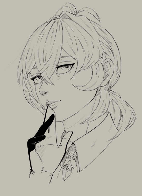 Curemotion0's tweet photo. quick Diluc sketch just to try out new brushes

#GenshinImapct #GenshinDiluc #Diluc https://t.co/s8TsUvUQgj