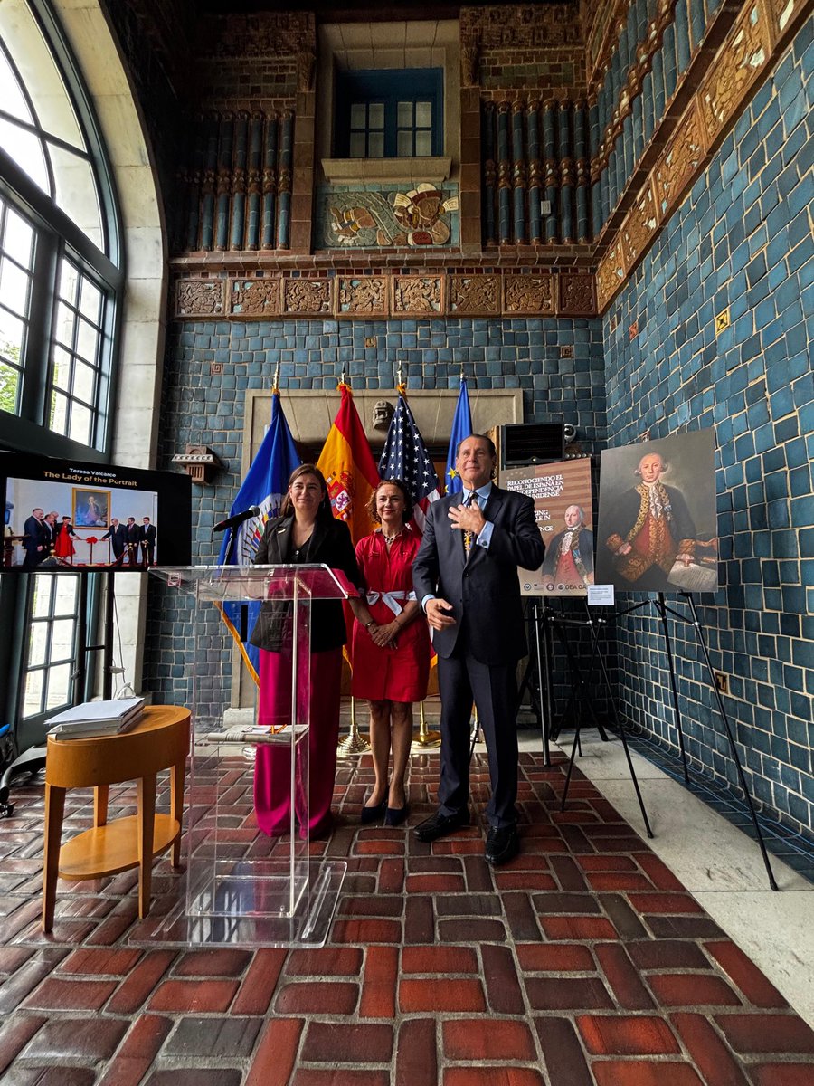 USAmbOAS's tweet photo. As part of #Freedom250, the United States co-hosted a keynote lecture on Spain’s role in American independence at @OAS_official’s Art Museum of the Americas. 🇪🇸🇺🇸 https://t.co/w7jQQdS0yB