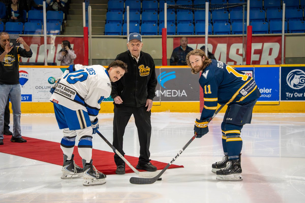 bcihl's tweet photo. The hockey community lost an icon earlier this month with the tragic passing of Punch McLean. The New West Bruins legend generously supported the BCIHL Championship at Queen's Park Arena in March, visiting with organizers and taking part in the puck drop and trophy presentation. https://t.co/CE4xjTyY7P