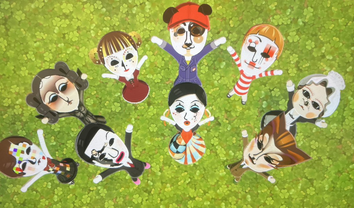 canatarii's tweet photo. instead of drawing ive been making these beautiful mask people on tomodschi life and watching a love-island esque situation unveil with them https://t.co/pQ2Soj84LU