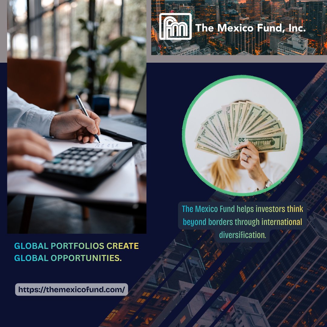 CEFNetwork's tweet photo. Let diversification do the heavy lifting. 📊

The Mexico Fund: https://t.co/CdOIOhXtnQ..

#MexicoFund #MXF #InvestInMexico #EmergingMarkets #InvestorUpdate #StockMarket #GlobalInvesting #ClosedEndFunds #FinancialMarket https://t.co/wNbWPpZ96y