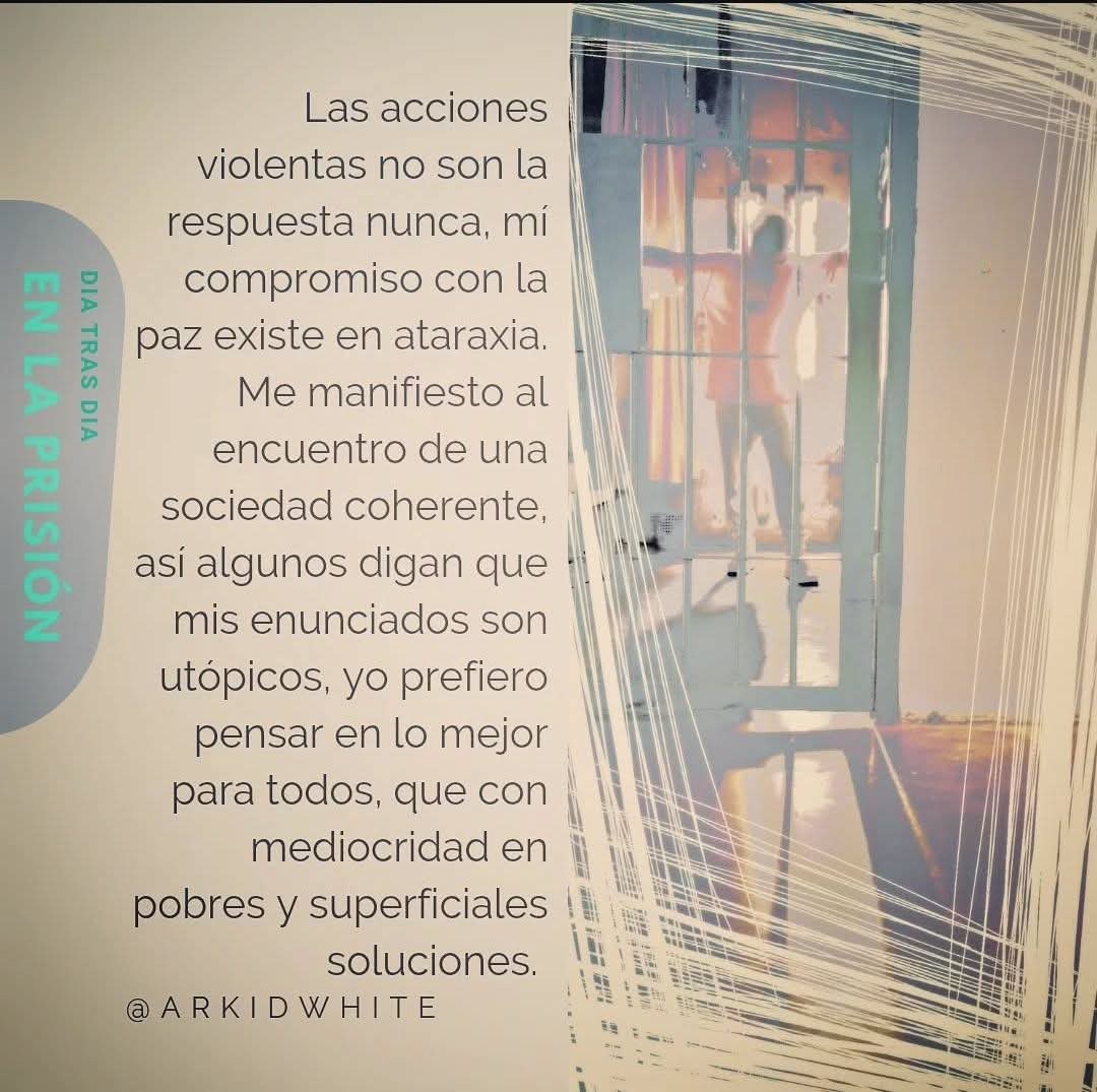ArKidWhite's tweet photo. DÍA TRAS DÍA EN LA PRISIÓN  CLXIV

Muy reciente es en nuestro país el hecho de un magnicidio relativo a lo penitenciario, que deploro  ...

#ArtPatron
#SupportArtists
#CrowdfundingArt
#BuyArt
#ArtInvestment

Continúa leyendo en Instagram como:
https://t.co/BGoQhAcrCJ https://t.co/lpcFp0LxyF