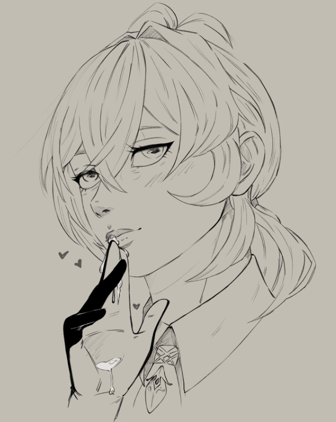 Curemotion0's tweet photo. quick Diluc sketch just to try out new brushes

#GenshinImapct #GenshinDiluc #Diluc https://t.co/s8TsUvUQgj