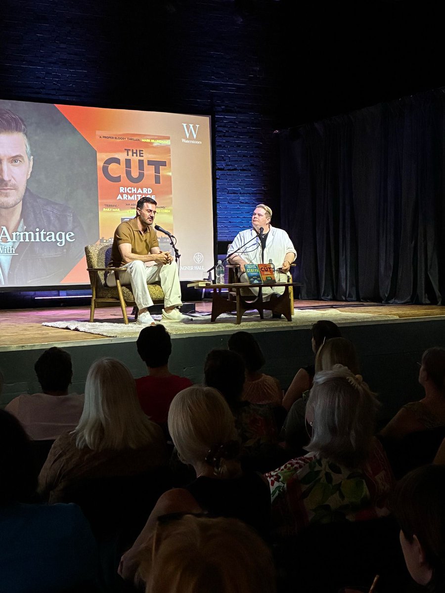 TheStuCummins's tweet photo. Thank you so much @RCArmitage for being our #BrightonCrimeWave guest this evening! Such a brilliant chat about #TheCut, #Geneva, and writing in general.

Thanks to everyone who joined us. It was a marvellous (and very warm!) evening!

🧡🧡🧡 https://t.co/xoxN77mb8d