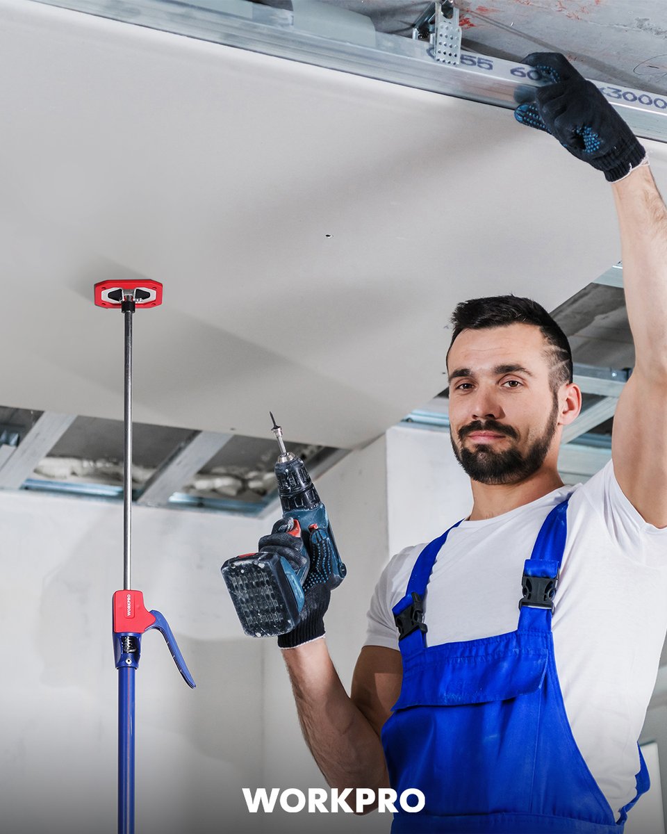 workpro_tools's tweet photo. Meet your new project partner: the WORKPRO Cabinet Jack Support Pole set!

📏 Adjustable from 54-114in.
💪 Holds up to 154 lbs.
🔒 Quick-lock telescopic design
👉6 Total Styles Available! https://t.co/OaF376EIdF

#WORKPROtools #DIYTools #SupportPole #DrywallTools #HomeReno https://t.co/CRxk7DQW03