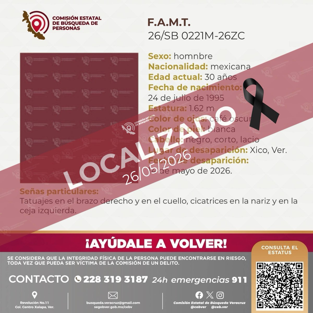 Comisión Estatal de Búsqueda Veracruz tweet media