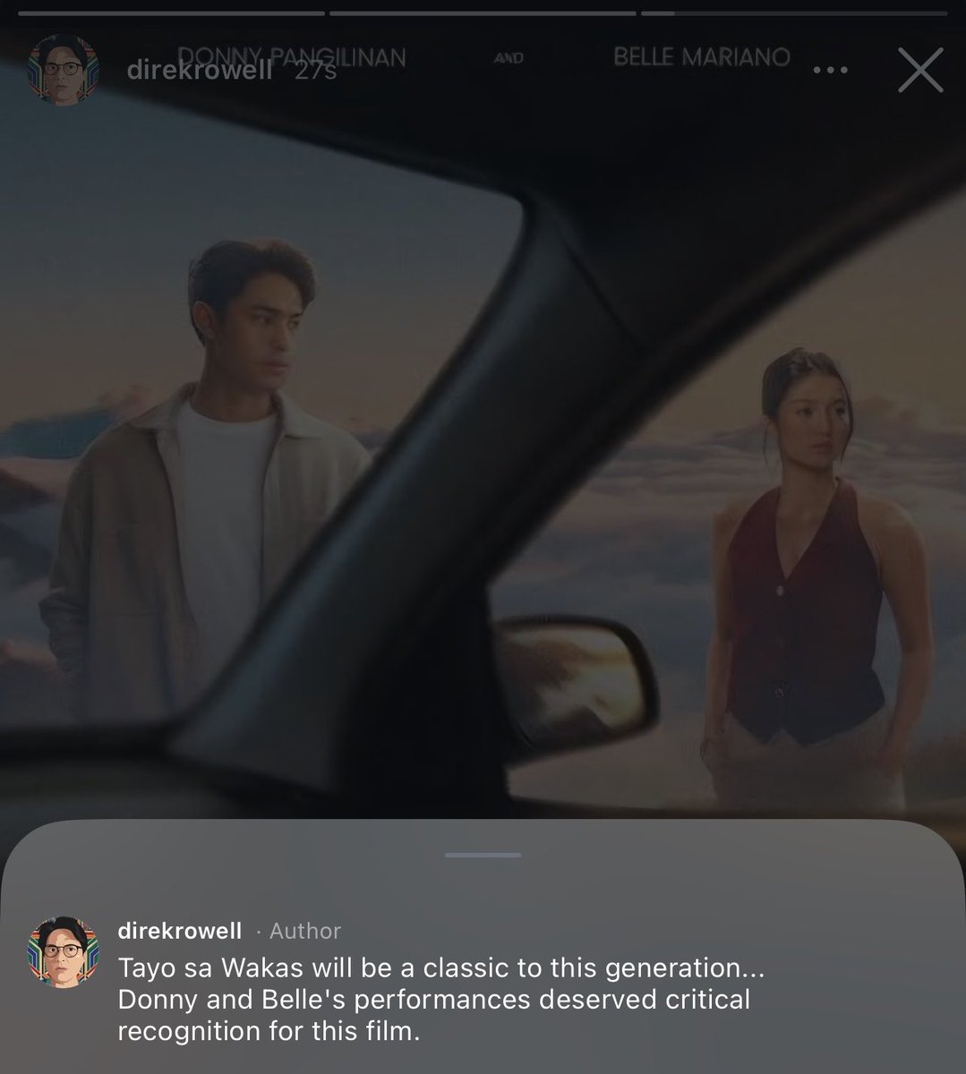 donbellechemy's tweet photo. “#TayoSaWakas will be a classic to this generation… donny and belle’s performance deserved critical recognition for this film.”

coming from direk rowell santiago himself. AMEN!! 🙏🏼 please go catch the film in cinemas now!

#DonBelle https://t.co/OMNndiT17n