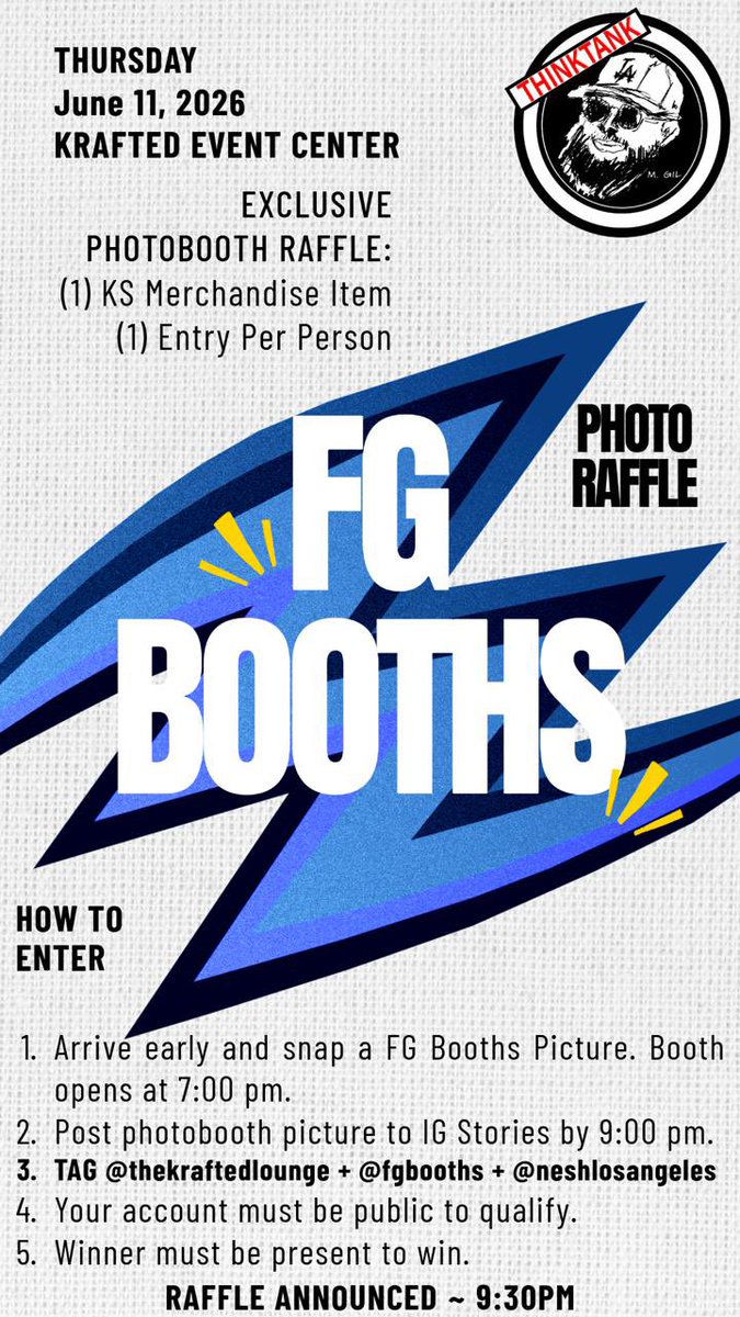 kraftedcorp's tweet photo. @FGBooths PHOTO RAFFLE at The Krafted Lounge on 6/11! 

🔥🔥🔥 https://t.co/xS7bwKl2cB