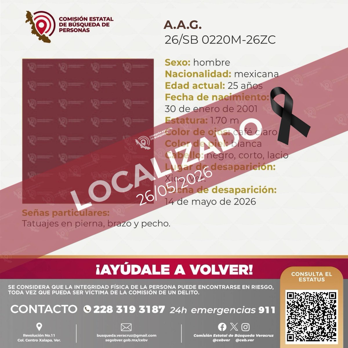Comisión Estatal de Búsqueda Veracruz tweet media