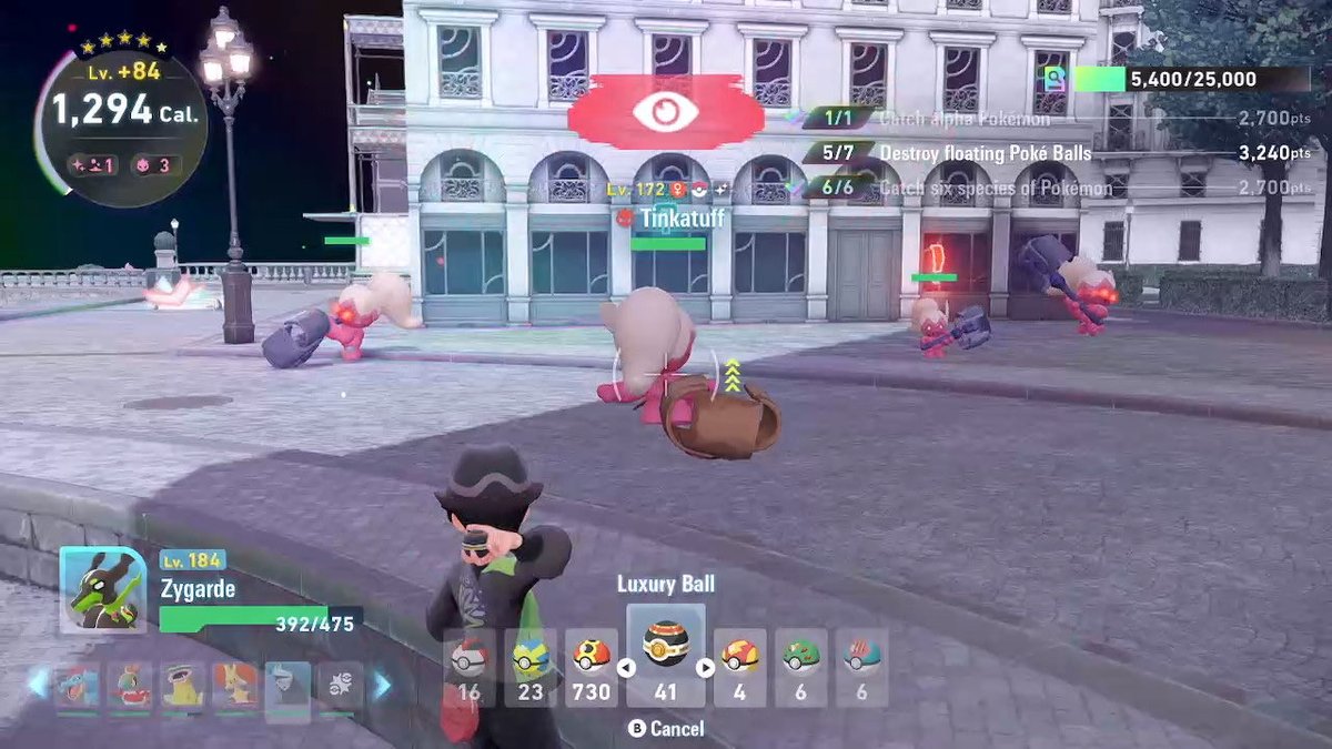 LegionisDev's tweet photo. Shalpha Fletchinder and Tinkatuff were found randomly, which is the best way to find shiny alphas imo. I got Shalpha Scizor when I was resetting to get a shiny Doublade and I couldn't not catch it. #PokemonLegendsZA #ShinyPokemon https://t.co/aGUHktPluN