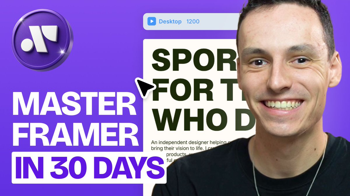 insertframe's tweet photo. 🚨The 30-day @Framer mastery challenge is officially open

⏱️ 30 days to go from Framer beginner to full-stack designer
📆 Daily accountability
🎥 Live calls with me

Spots are limited and this closes May 30th

Join below👇 https://t.co/p4wSjzohQW