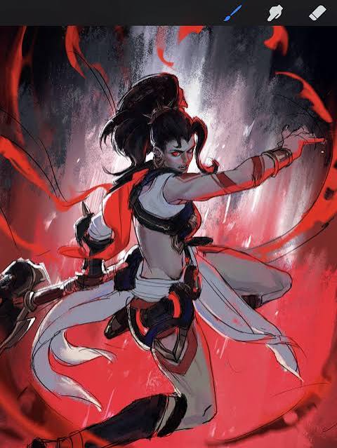 KawasakiMavado's tweet photo. *Both Champions are panting as they staring daggers in each other's eyes with smiles on their faces*

🐺🗡️:  do you hear that? The people here right here and now are liking what they see from us.

*Vendetta was done warming up before charging in with a red aura surrounding her
+ https://t.co/m0P04YmNqo