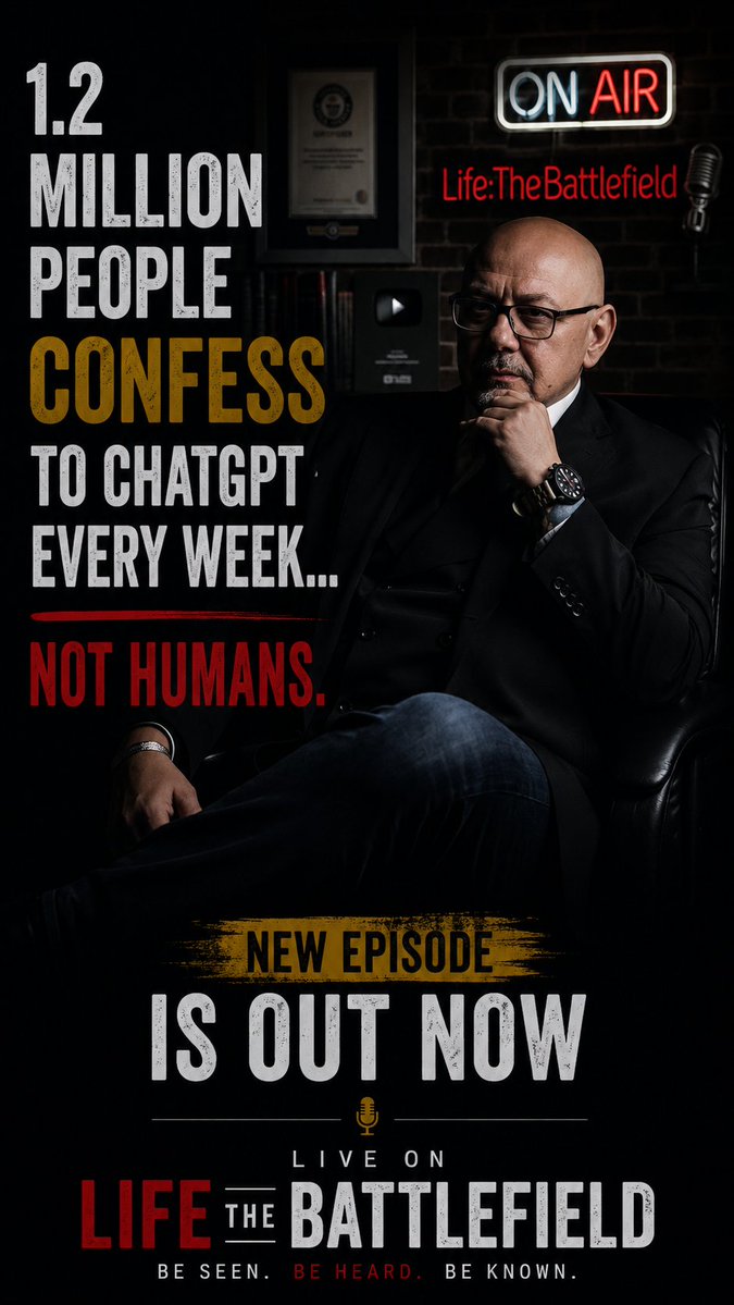 MarioBekes's tweet photo. 🔰1.2 million people now confess their darkest thoughts to ChatGPT instead of humans. Why did we stop listening⁉️

Full Video: https://t.co/a34238GqRw

#mentalhealth #manabí  #positivevibes https://t.co/3JQKJNAKGX